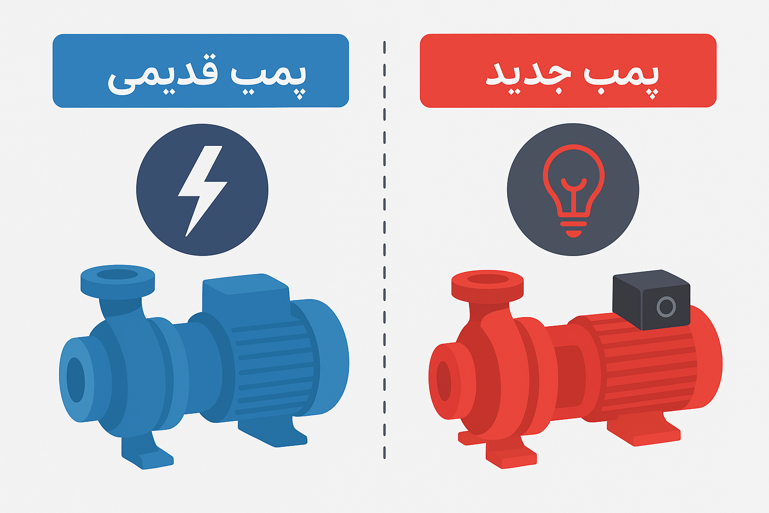 مقایسه راندمان پمپ‌ نسل قدیم و جدید